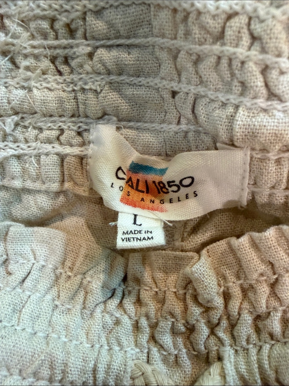 Wide Leg Women's Pants in Light Beige - Picture 2 of 4